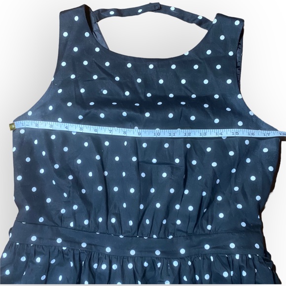 Cynthia Rowley Black & White Polka Dot ALine Sleeveless Cotton Dress Size 10 - Picture 5 of 11